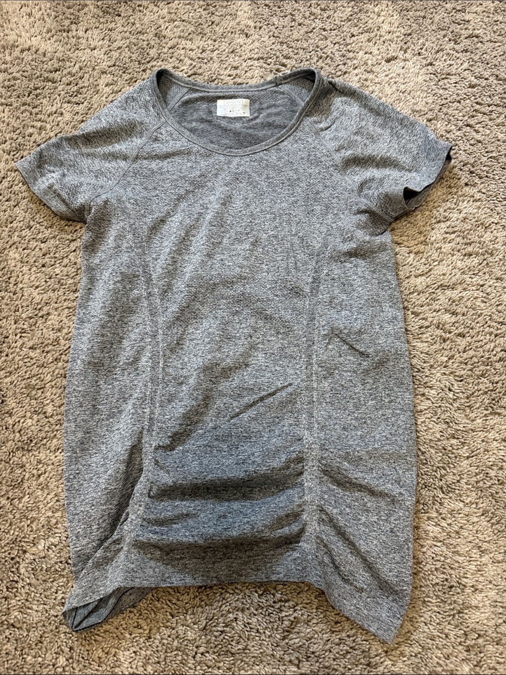 Athleta Heather Gray Short Sleeve Crew Tee